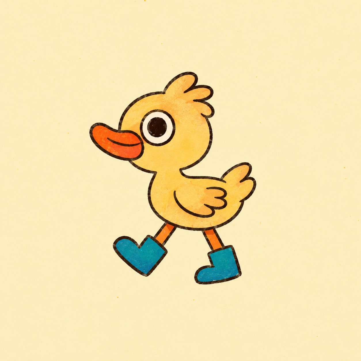 Waddles, the little yellow duck